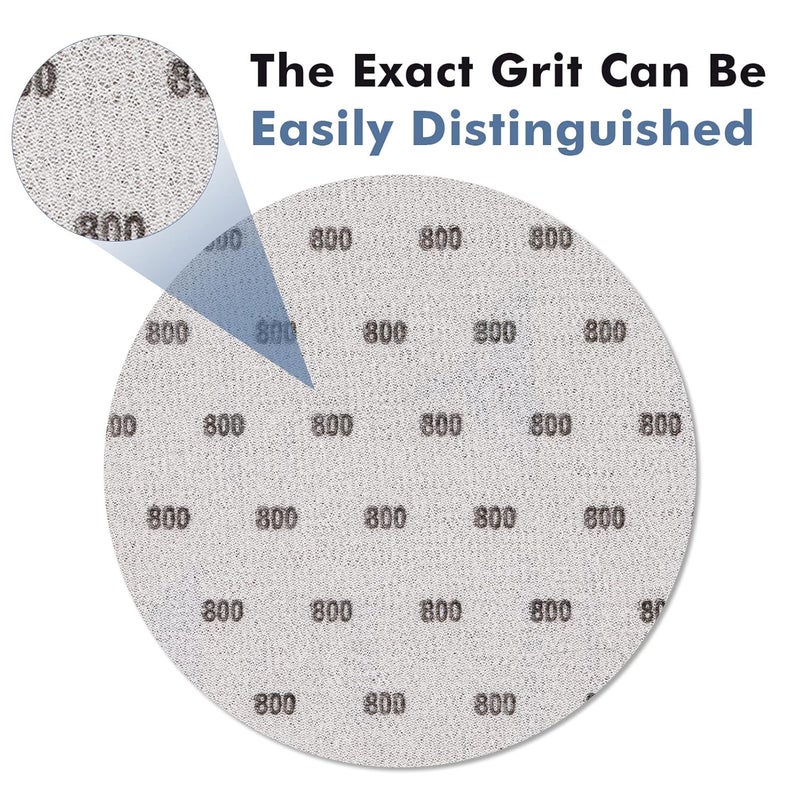 GOH DODD 6 Inch 800 Grit Sanding Disc, 25 Pieces Wet Dry Sandpaper Hook and Loop Sanding Pads Silicon Carbide Sand Paper for Random Orbital Sander Auto Metal Glass Resin Wood Polishing Sanding - Image 5